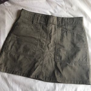Deep Green Mini Skirt